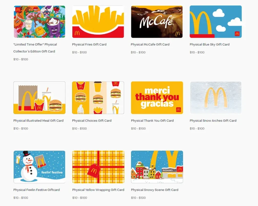 Mcdonalds Gifts Designs