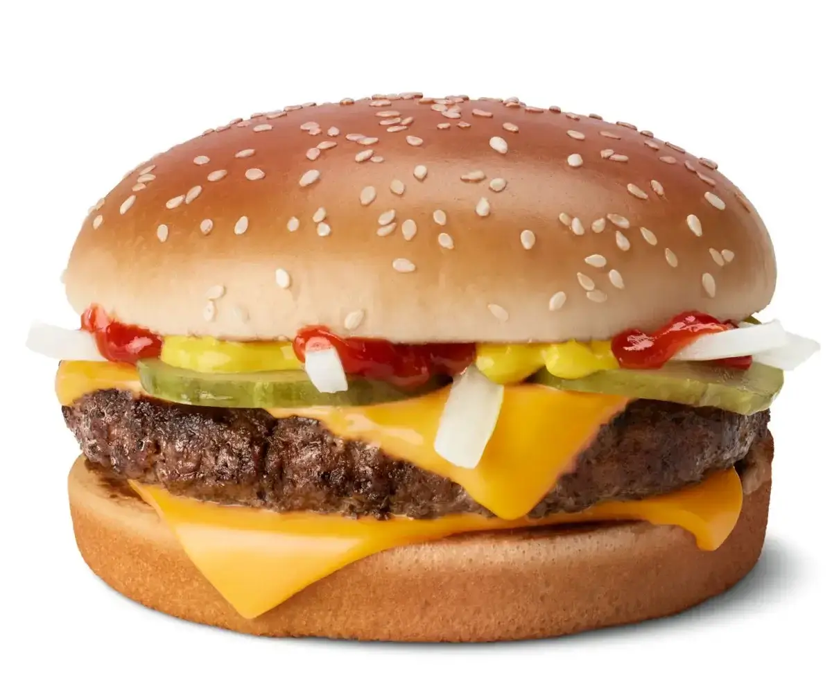 Juicy Quarter Pounder® with cheese on a sesame seed bun.